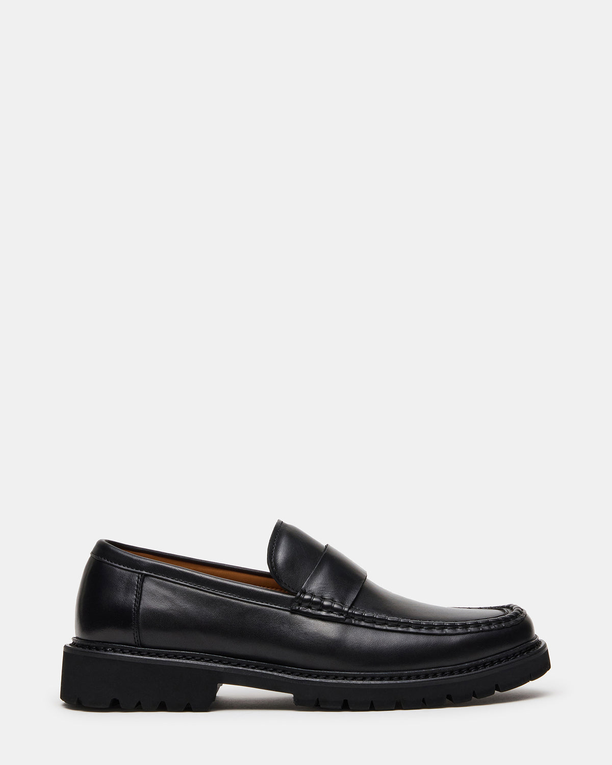 BRODIE Black Slip-On Lug Men's Loafer - Steve Madden