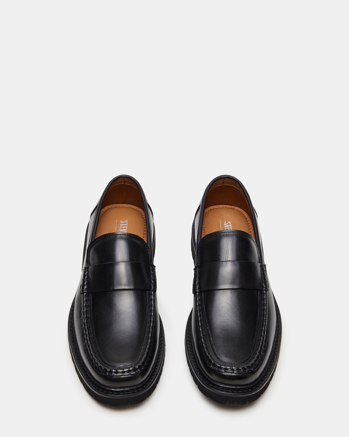 BRODIE Black Slip-On Lug Men's Loafer - Steve Madden
