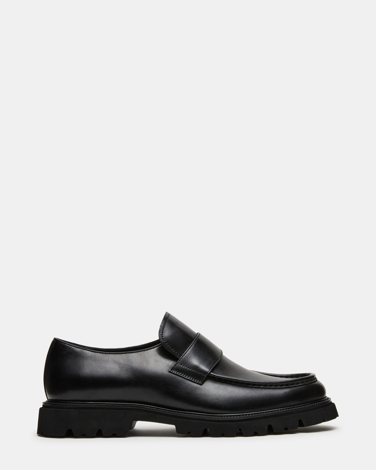 RADKIN Black Leather Slip-On Dress Men's Loafer - Steve Madden