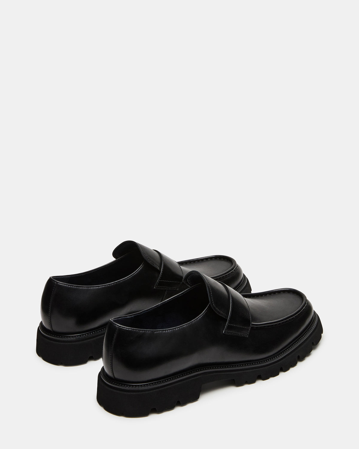 RADKIN Black Leather Slip-On Dress Men's Loafer - Steve Madden