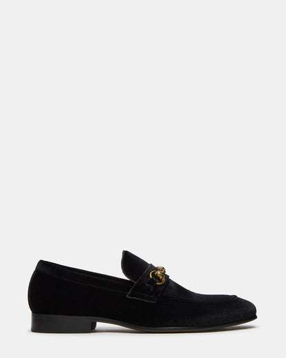 JAKIRO Black Velvet Slip-On Dress Men's Loafer - Steve Madden