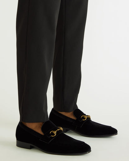JAKIRO Black Velvet Slip-On Dress Men's Loafer - Steve Madden