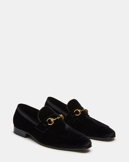 JAKIRO Black Velvet Slip-On Dress Men's Loafer - Steve Madden