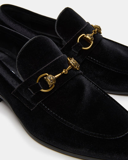 JAKIRO Black Velvet Slip-On Dress Men's Loafer - Steve Madden