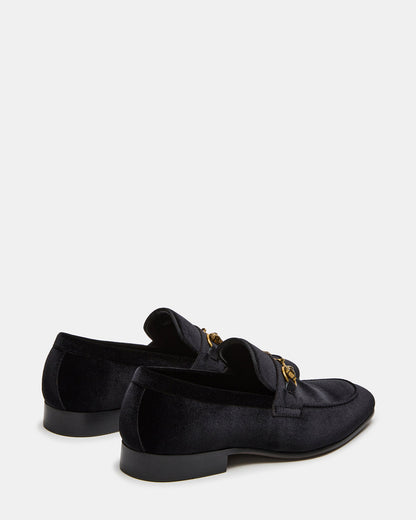 JAKIRO Black Velvet Slip-On Dress Men's Loafer - Steve Madden