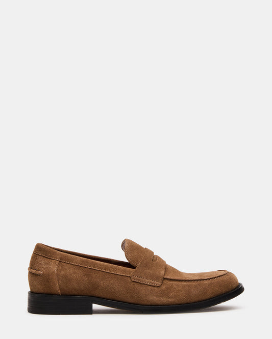 NATAN Taupe Suede Slip-On Dress Men's Loafer - Steve Madden