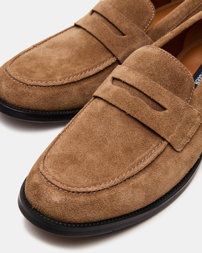 NATAN Taupe Suede Slip-On Dress Men's Loafer - Steve Madden