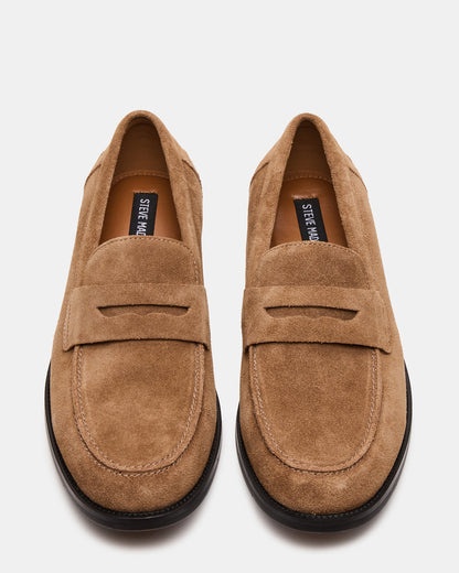 NATAN Taupe Suede Slip-On Dress Men's Loafer - Steve Madden
