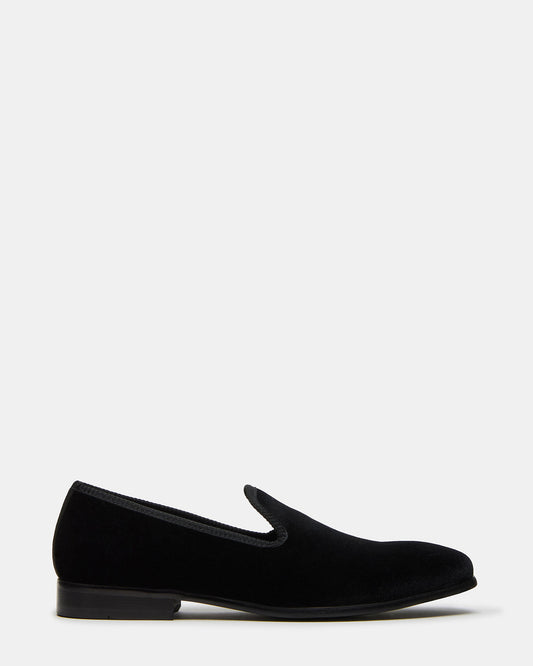 BANNOCH Black Velvet Men's Slip-On Loafer - Steve Madden