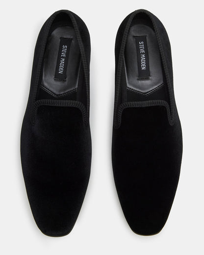 BANNOCH Black Velvet Men's Slip-On Loafer - Steve Madden
