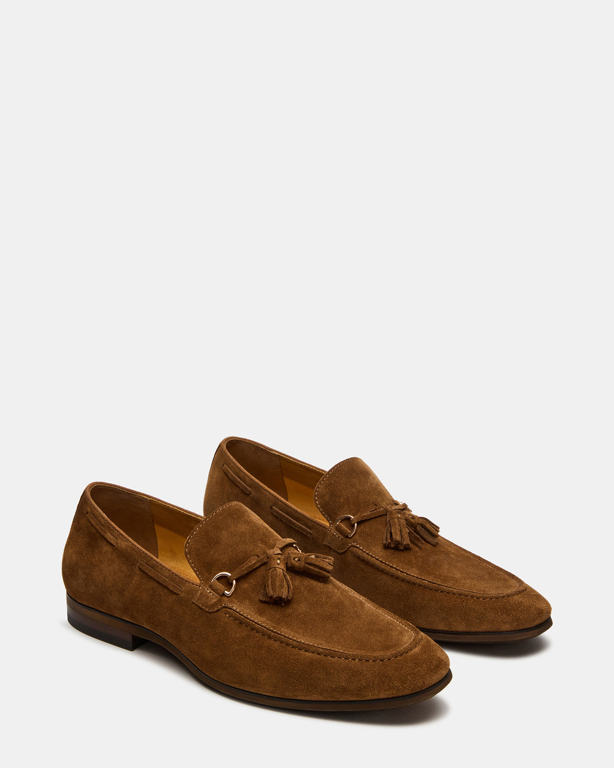 LOGAN Cognac Suede Tassel Slip-On Men's Loafer - Steve Madden