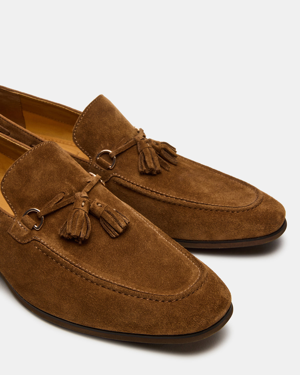 LOGAN Cognac Suede Tassel Slip-On Men's Loafer - Steve Madden