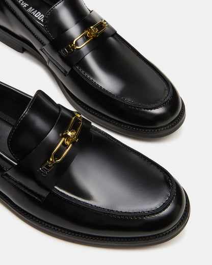NEVINN Black Slip-On Dress Men's Loafer - Steve Madden