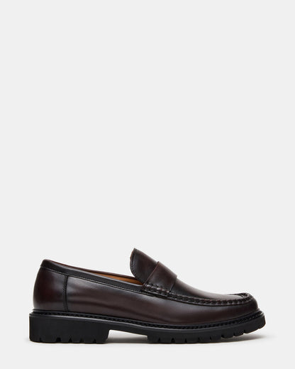 BRODIE Brown Slip-On Lug Men's Loafer - Steve Madden