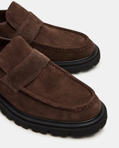 RADKIN Brown Suede Slip-On Dress Men's Loafer - Steve Madden