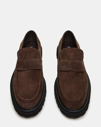 RADKIN Brown Suede Slip-On Dress Men's Loafer - Steve Madden