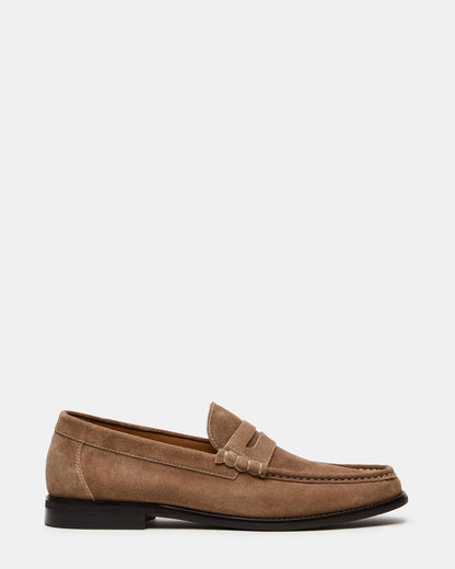 HUCKLE Taupe Suede Slip-On Men's Loafer - Steve Madden