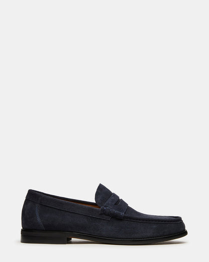 HUCKLE Navy Suede Slip-On Men's Loafer - Steve Madden