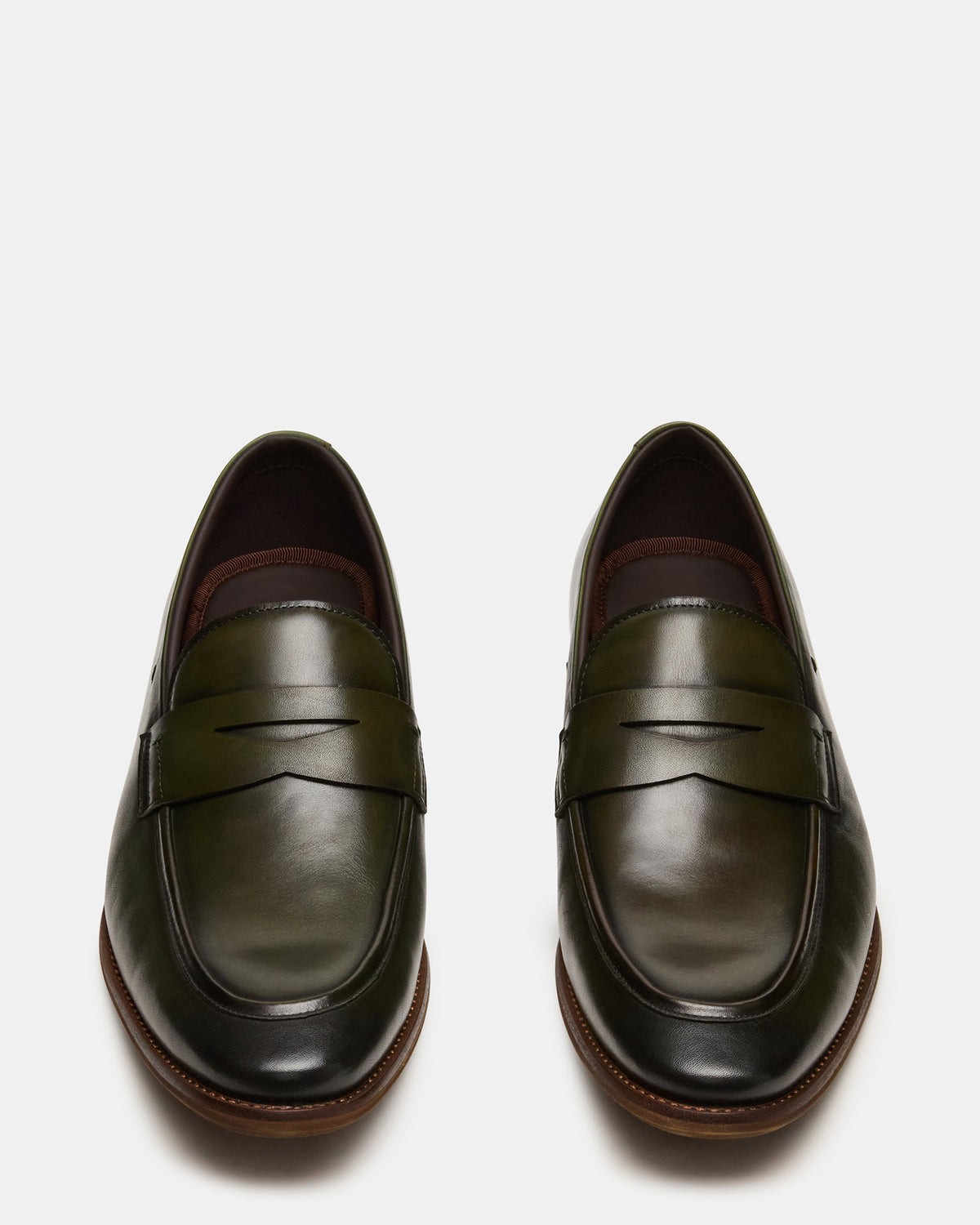 LIGHTNING Dark Green Round-Toe Slip-On Men's Loafer - Steve Madden