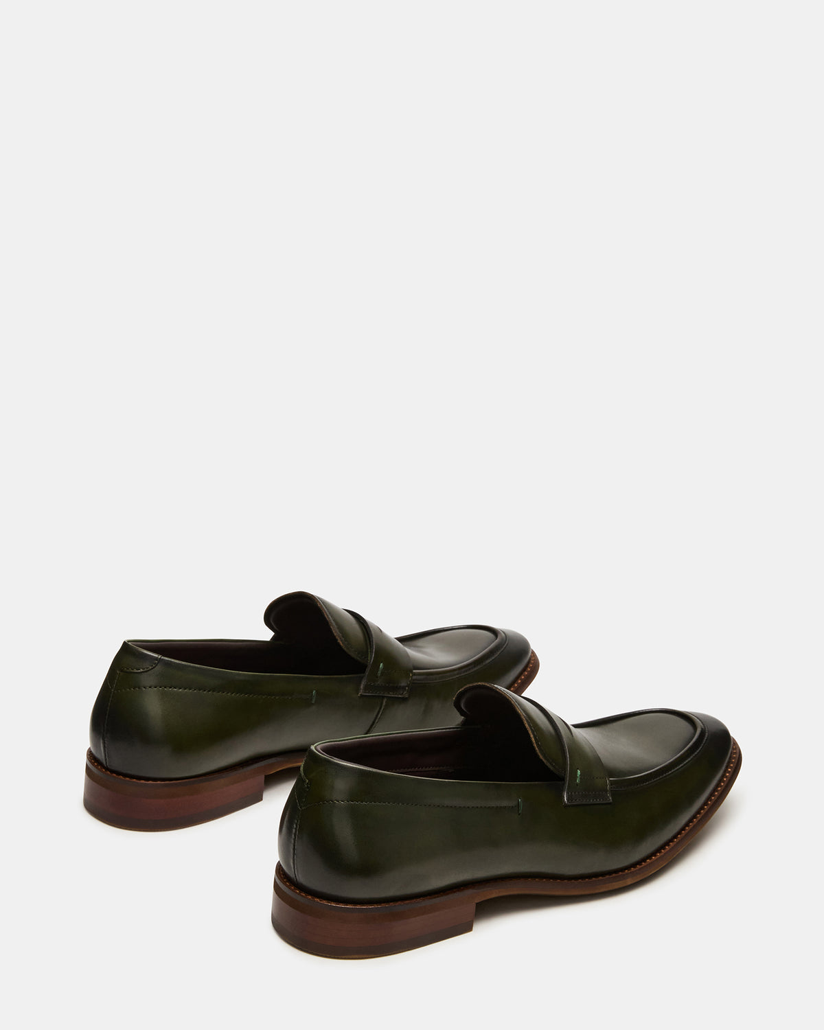 LIGHTNING Dark Green Round-Toe Slip-On Men's Loafer - Steve Madden