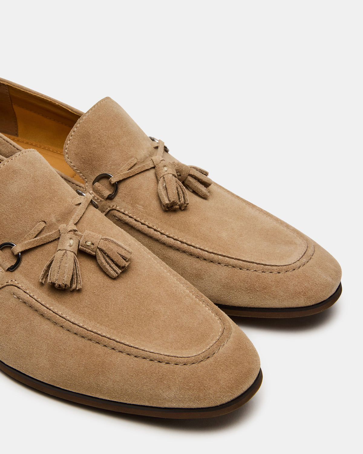 LOGAN Taupe Suede Tassel Slip-On Men's Loafer - Steve Madden