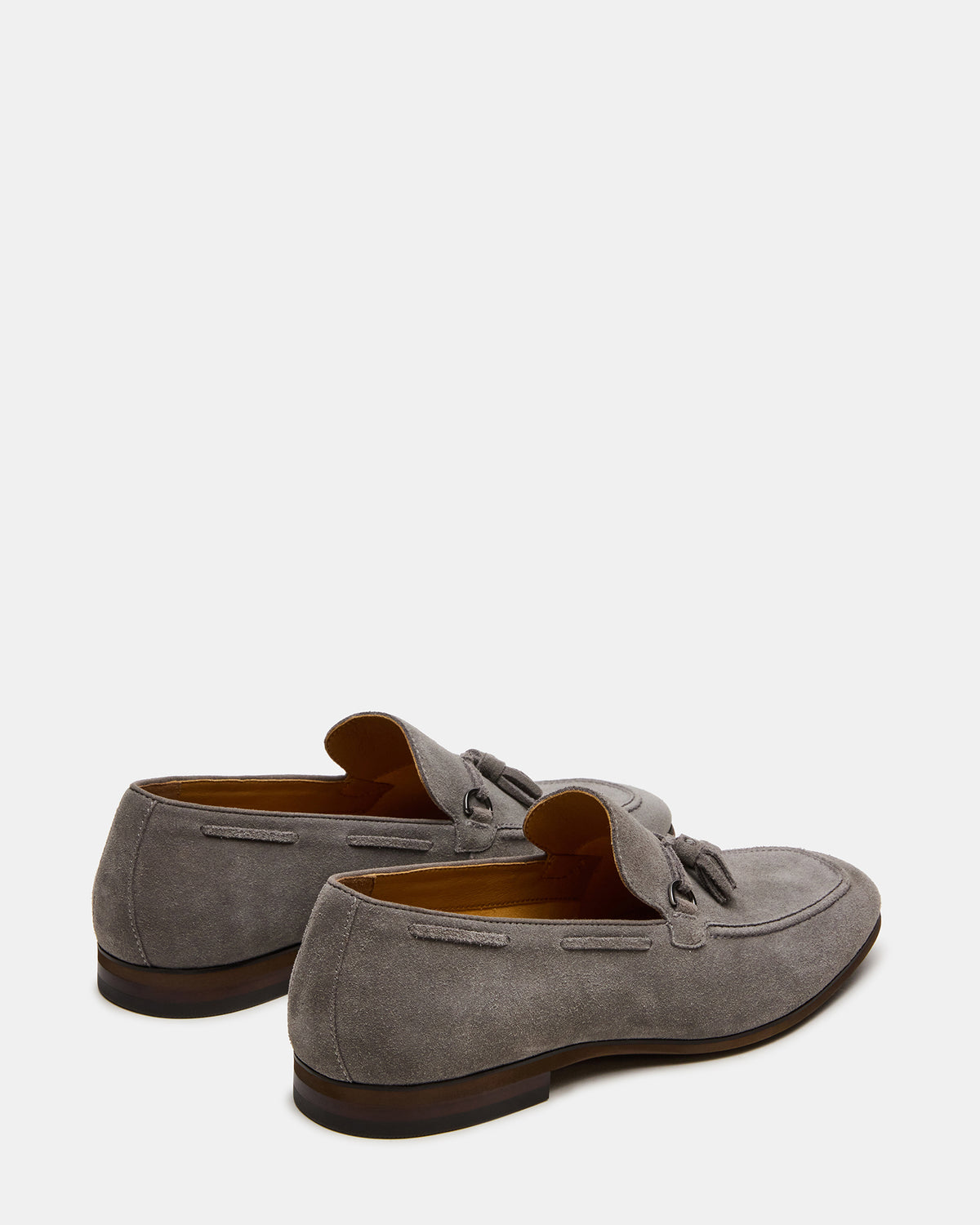 LOGAN Light Grey Suede Tassel Slip-On Men's Loafer - Steve Madden