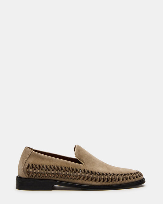 NAPOLI Sand Suede Slip-On Woven Men's Loafer - Steve Madden