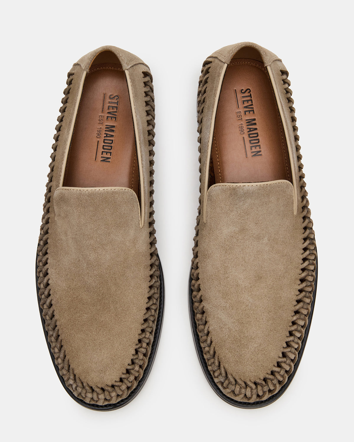 NAPOLI Sand Suede Slip-On Woven Men's Loafer - Steve Madden