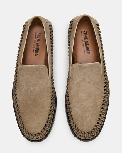 NAPOLI Sand Suede Slip-On Woven Men's Loafer - Steve Madden