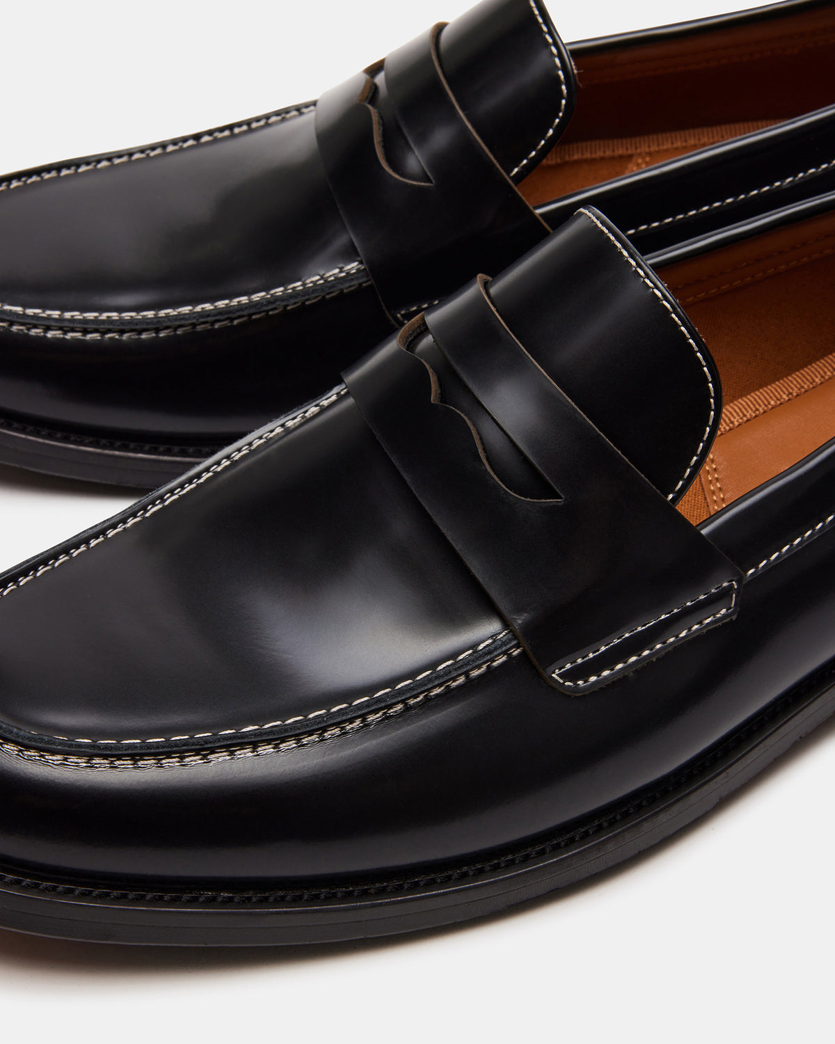NATAN Black Leather Slip-On Dress Loafer | Men's Loafers - Steve Madden