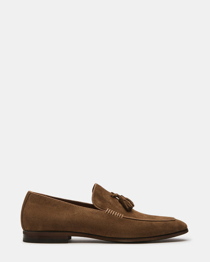 ONDRE Tan Suede Tassel Slip-On Men's Loafer - Steve Madden