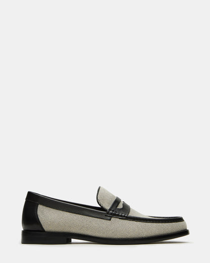 CULLEN Black/Beige Slip-On Men's Dress Loafer - Steve Madden