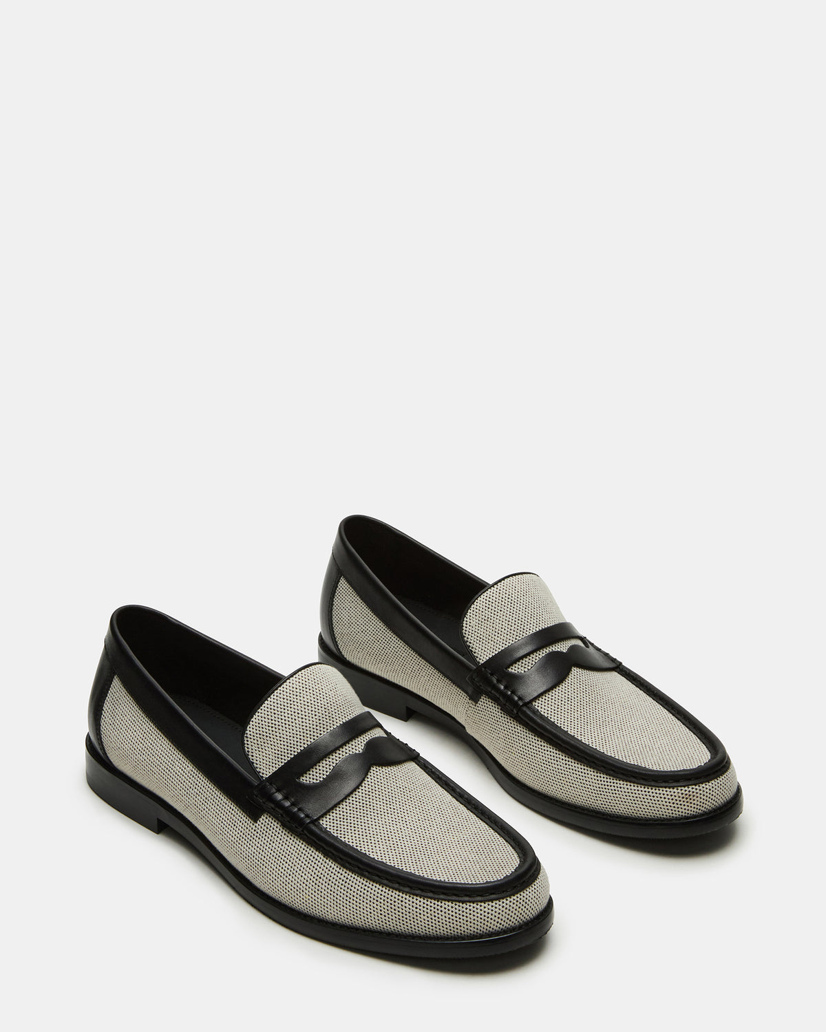 CULLEN Black/Beige Slip-On Men's Dress Loafer - Steve Madden