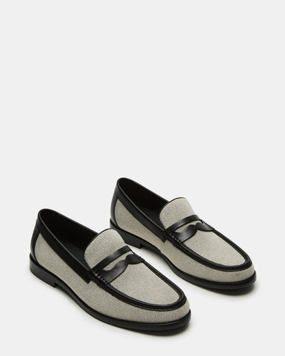 CULLEN Black/Beige Slip-On Men's Dress Loafer - Steve Madden