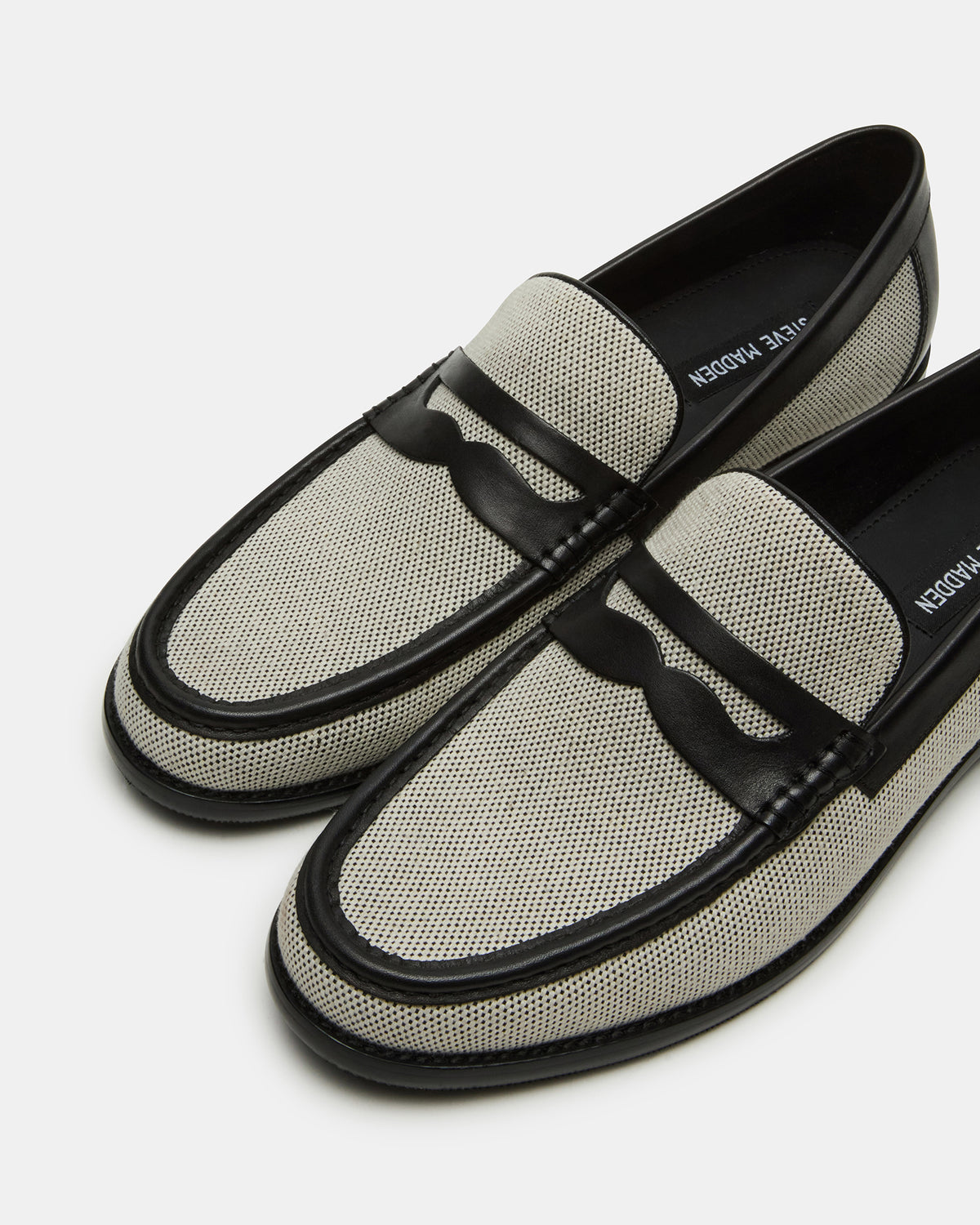 CULLEN Black/Beige Slip-On Men's Dress Loafer - Steve Madden