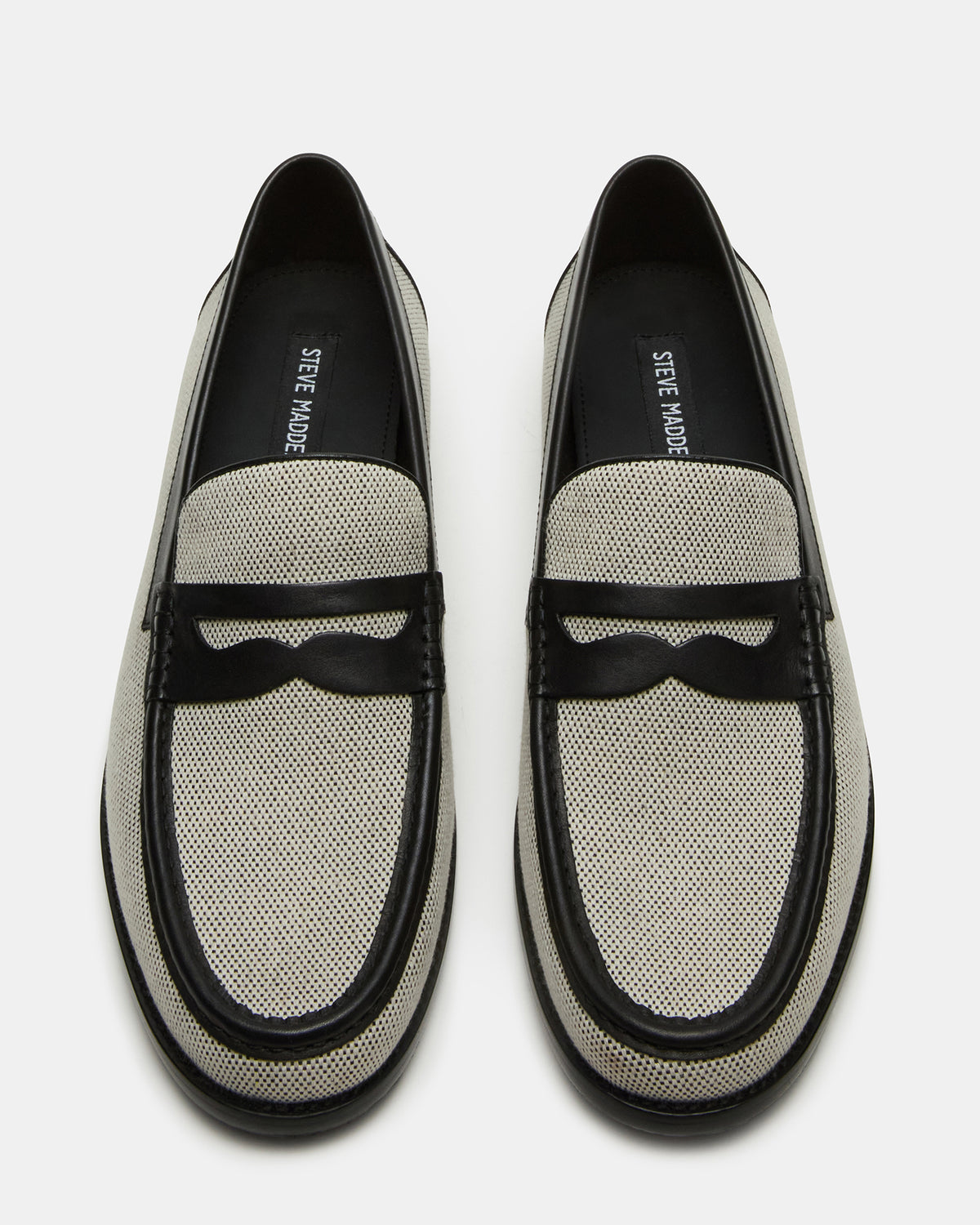 CULLEN Black/Beige Slip-On Men's Dress Loafer - Steve Madden