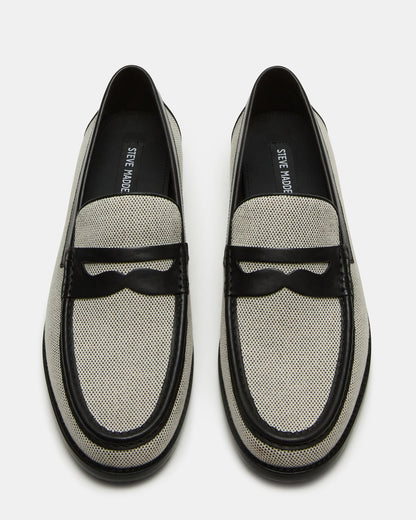 CULLEN Black/Beige Slip-On Men's Dress Loafer - Steve Madden
