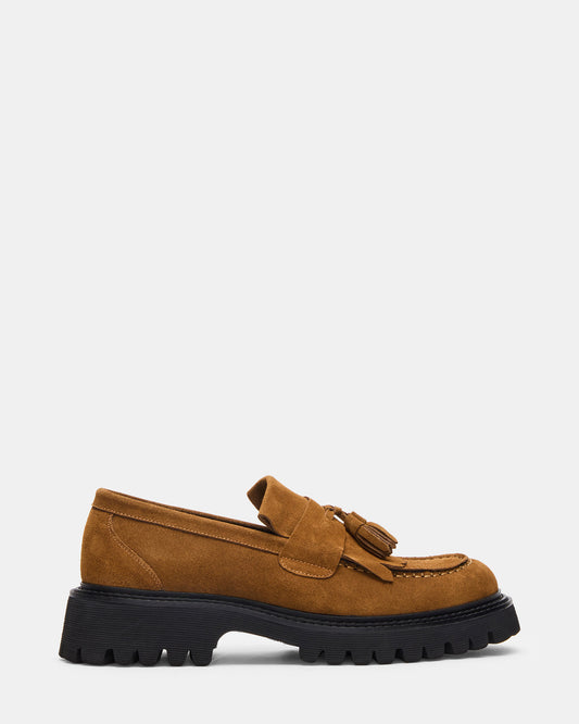 ZEV Tan Suede Lug Sole Dress Men's Loafer - Steve Madden