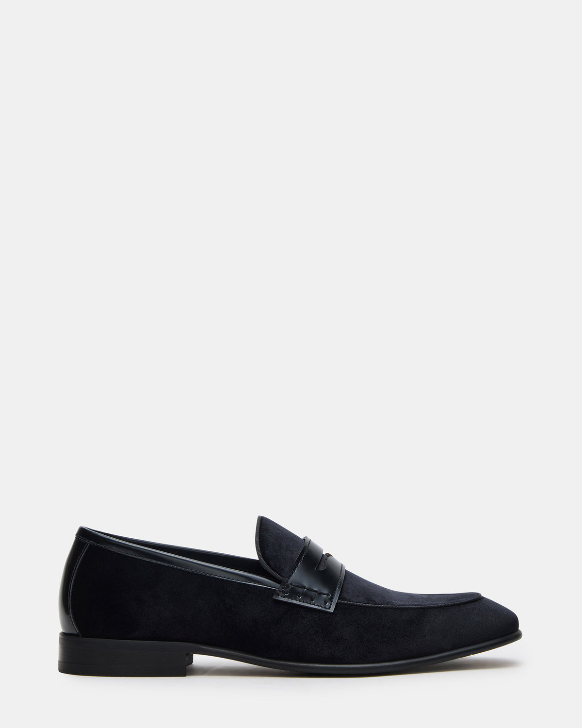 YARDLY Black Velvet Slip-On Men's Dress Loafer - Steve Madden