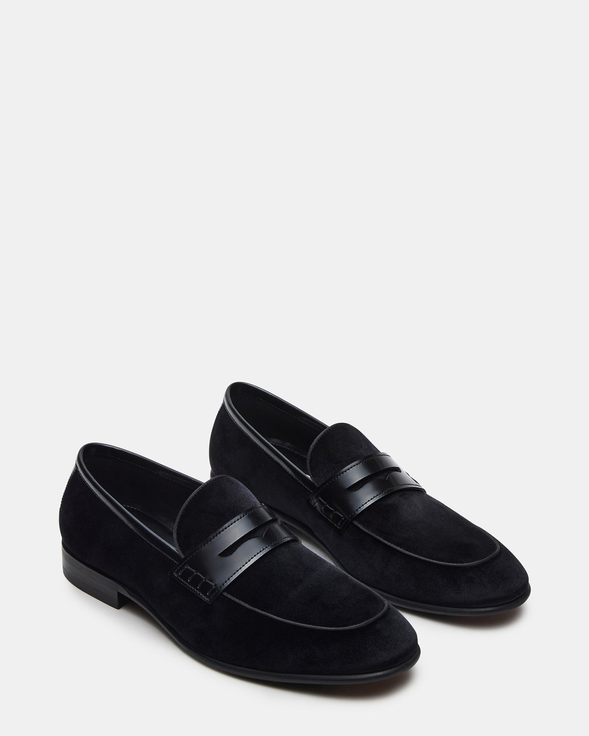 YARDLY Black Velvet Slip-On Men's Dress Loafer - Steve Madden