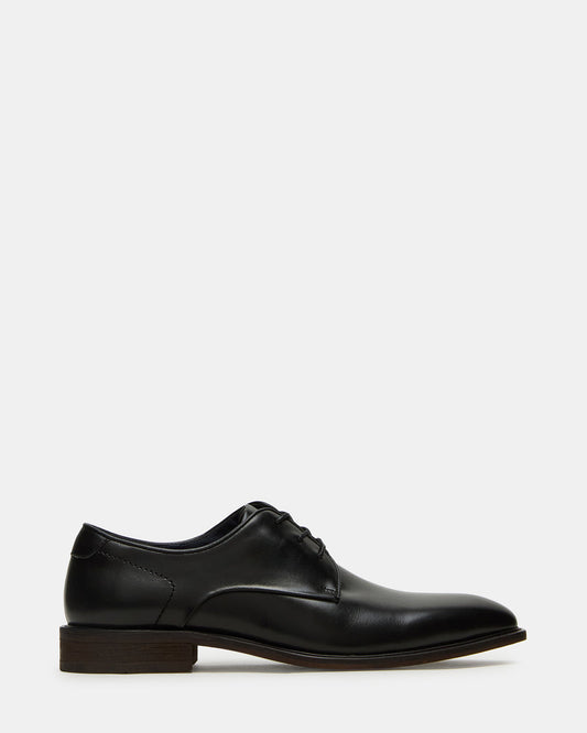 LELAND Black Leather Lace-Up Men's Dress Shoe - Steve Madden