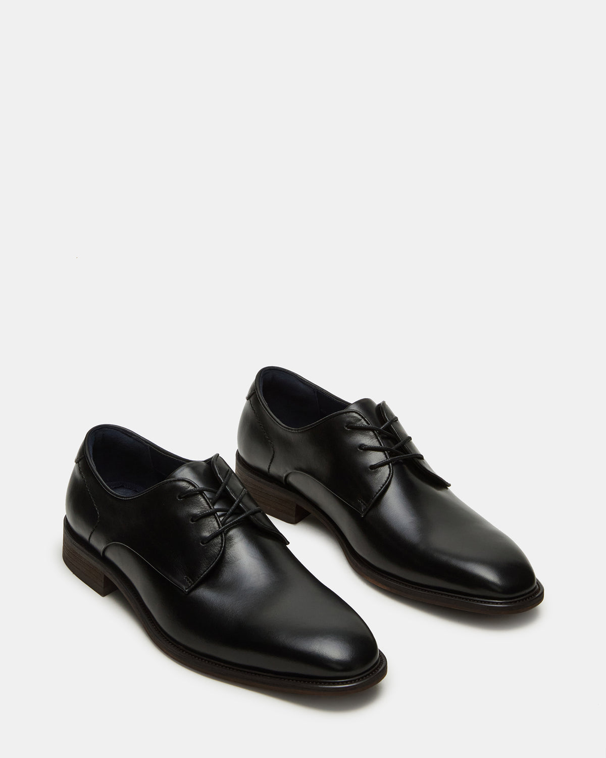 LELAND Black Leather Lace-Up Men's Dress Shoe - Steve Madden
