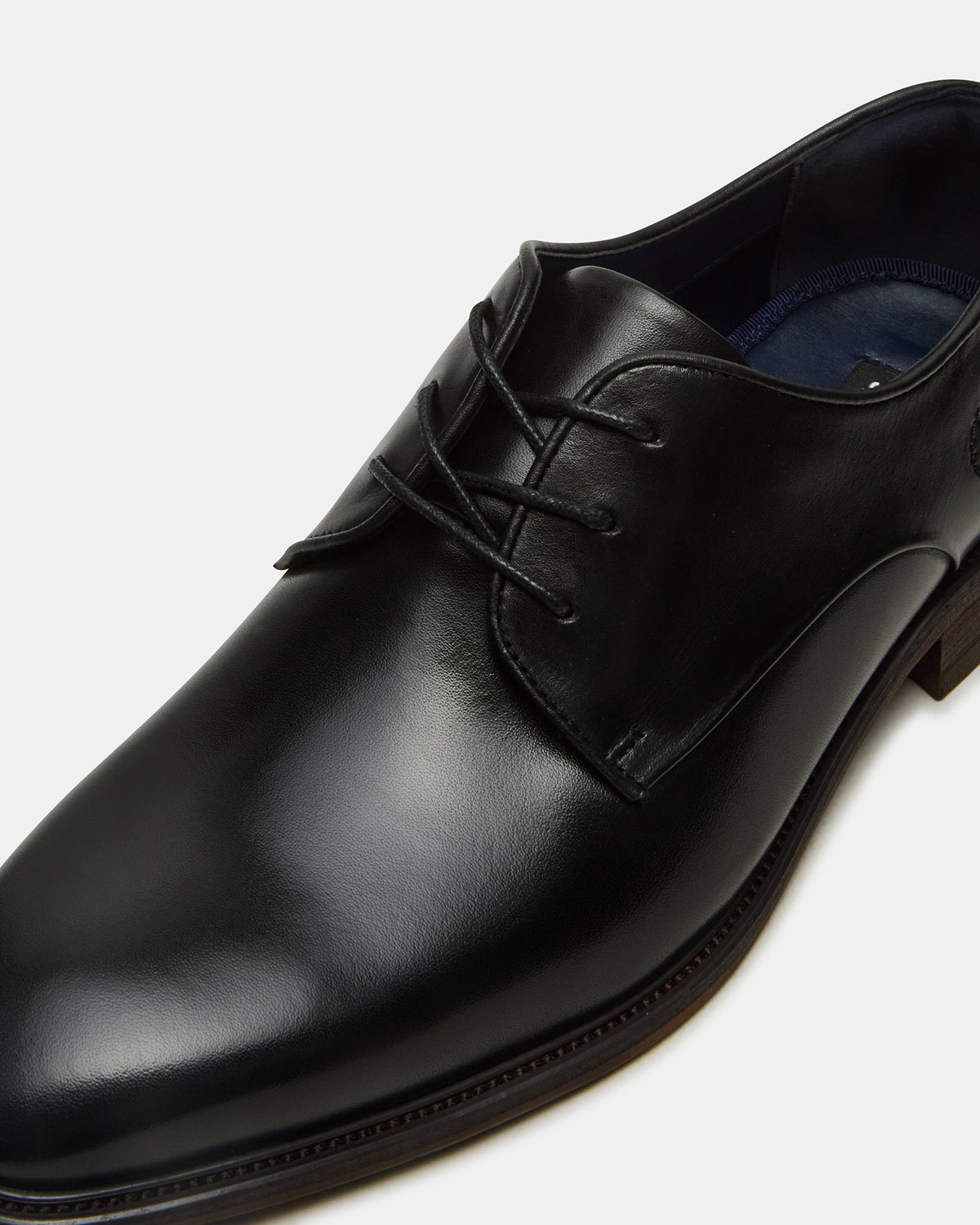 LELAND Black Leather Lace-Up Men's Dress Shoe - Steve Madden