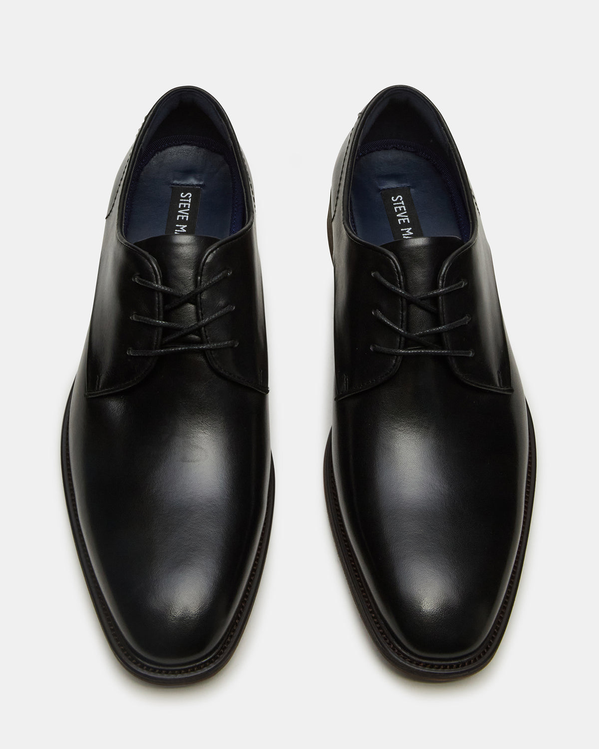 LELAND Black Leather Lace-Up Men's Dress Shoe - Steve Madden