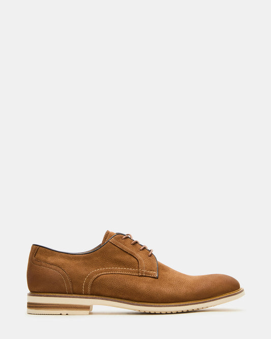 ALVAREZ Tan Nubuck Lace-Up Men's Dress Shoe - Steve Madden