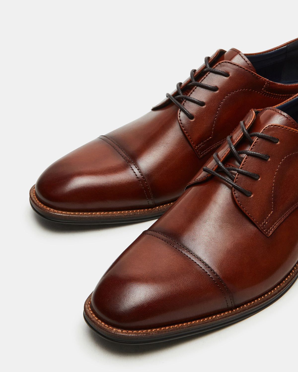 HASEN Tan Leather Men's Lace-Up Dress Shoe - Steve Madden