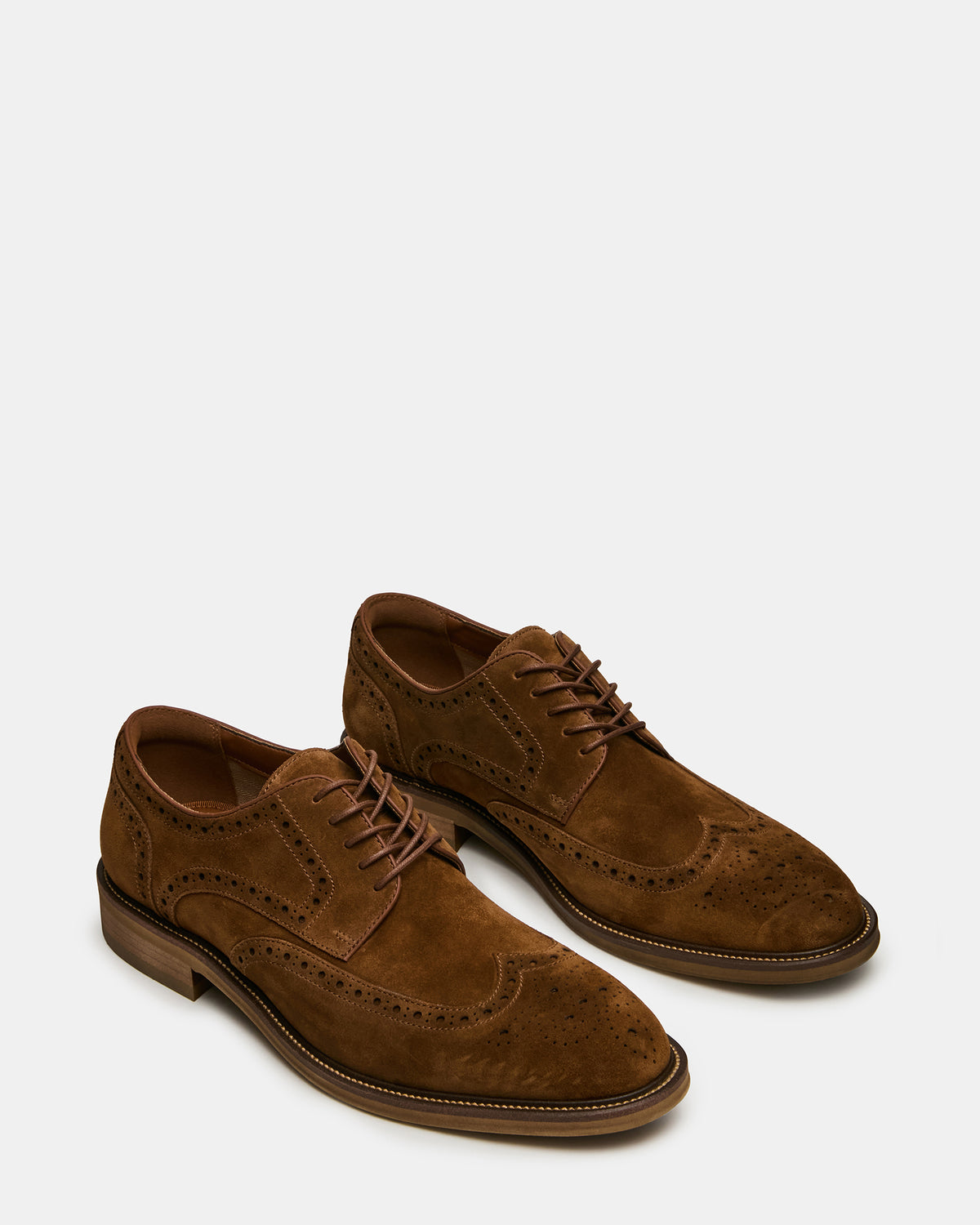 ESTEBAN Cognac Lace-Up Perforated Oxford Men's Dress Shoe - Steve Madden