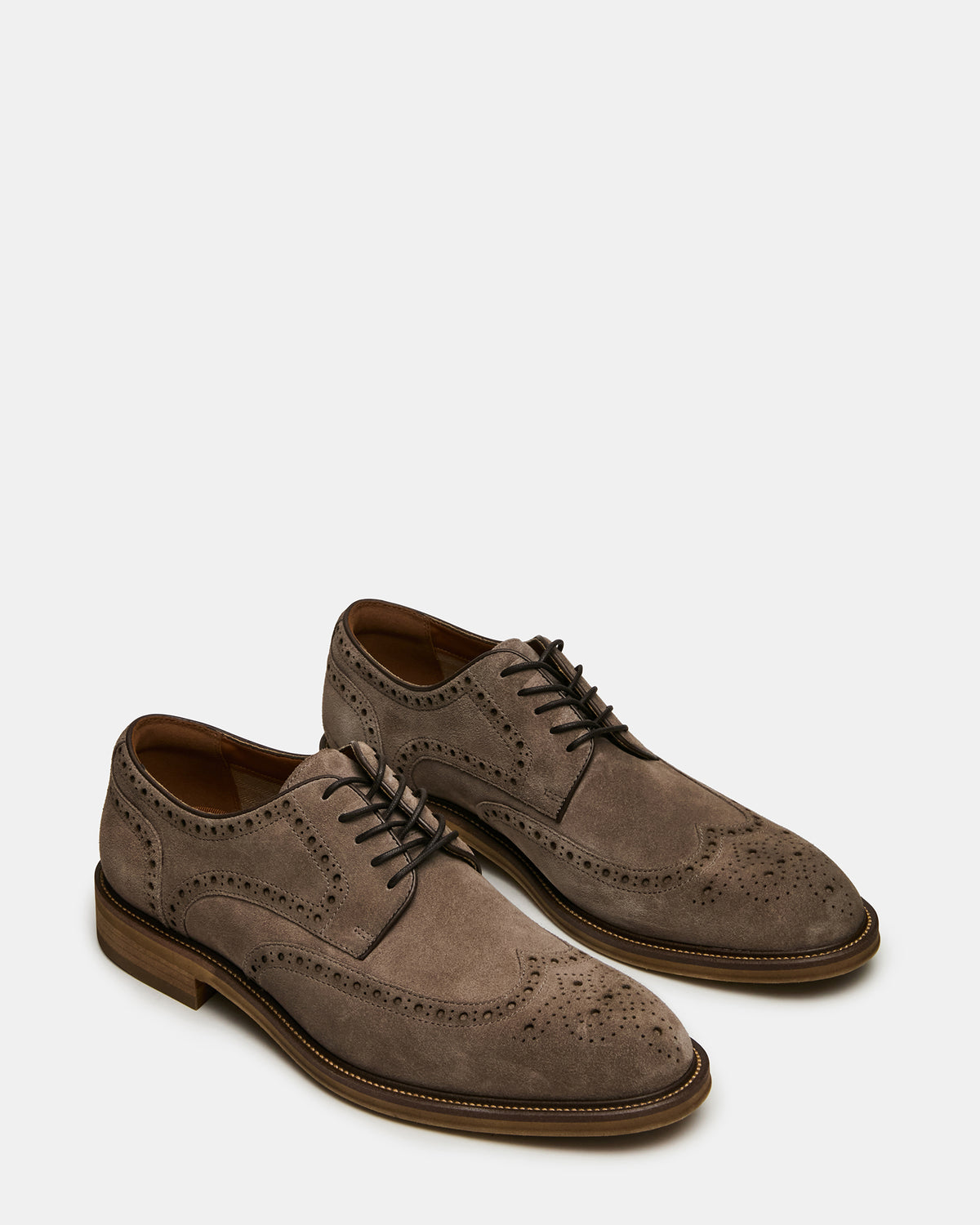 ESTEBAN Grey Lace-Up Perforated Oxford Men's Dress Shoe - Steve Madden