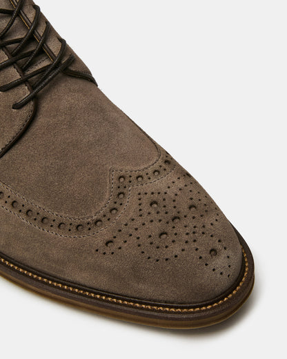 ESTEBAN Grey Lace-Up Perforated Oxford Men's Dress Shoe - Steve Madden