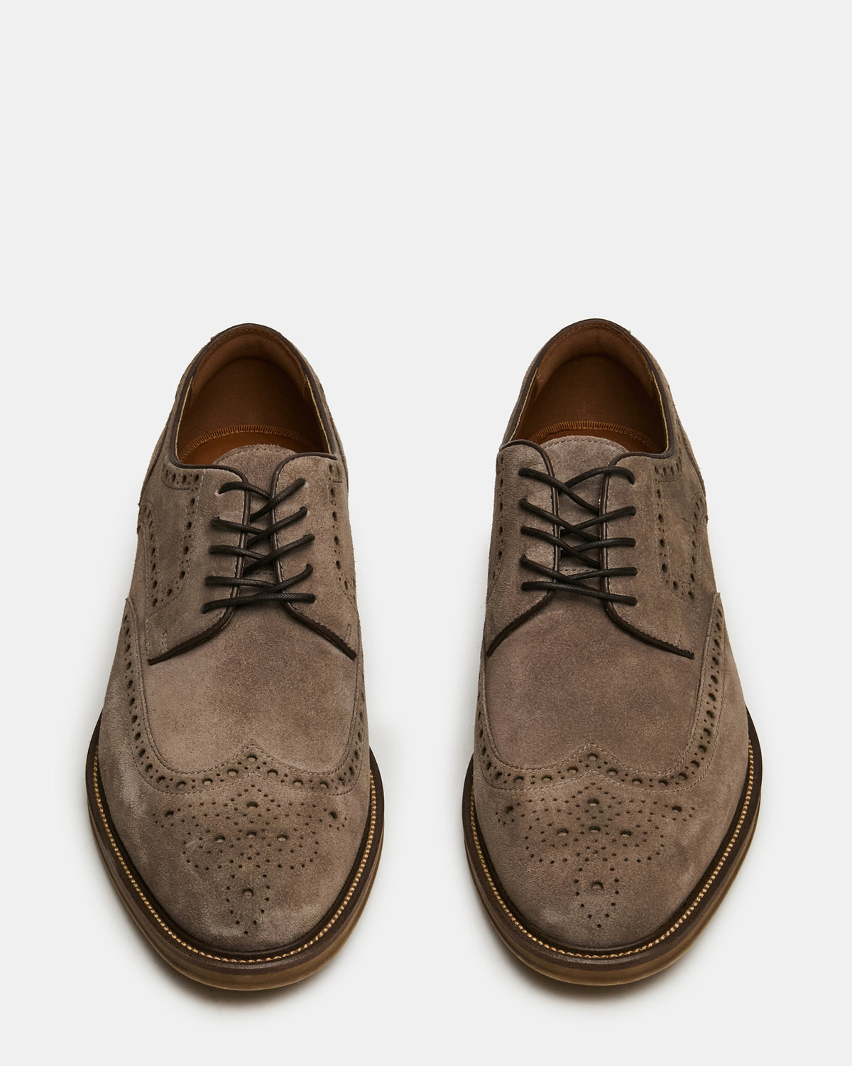 ESTEBAN Grey Lace-Up Perforated Oxford Men's Dress Shoe - Steve Madden